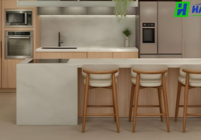 Dự Án Thi Công Tủ Bếp Kết Hợp Đảo Bếp Hiện Đại