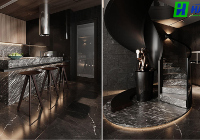 Thi công bếp Dark Luxury cho căn hộ Duplex cao cấp tại TP. Hồ Chí Minh