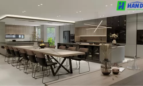 Dự án tủ bếp: Thi công tủ bếp hiện đại cho biệt thự anh Khang