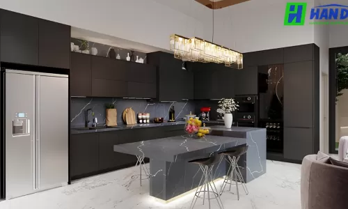 Dự án tủ bếp: Thi công tủ bếp luxury cho biệt thự chị Vy