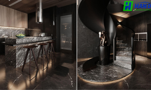 Thi công bếp Dark Luxury cho căn hộ Duplex cao cấp tại TP. Hồ Chí Minh