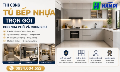 Quy Trình Thi Công Tủ Bếp Nhựa Trọn Gói Từ Khảo Sát Đến Hoàn Thiện