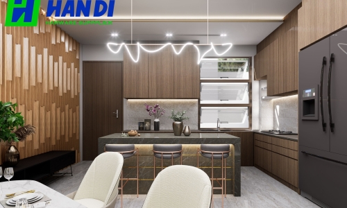 Thiết Kế Tủ Bếp Nhựa Kết Hợp Bàn Đảo Có Thực Sự Hiệu Quả?