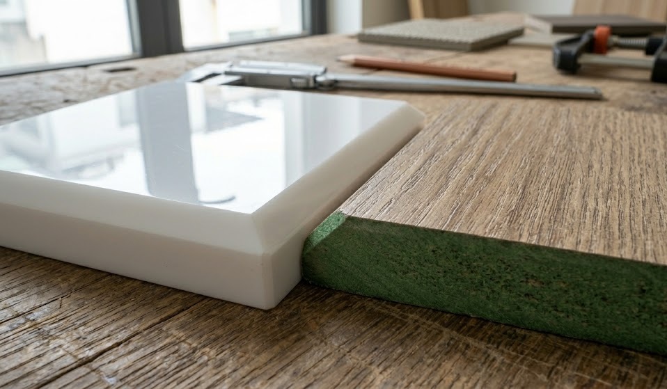 so sánh tủ bếp nhựa và MDF chi tiet ve cot lieu