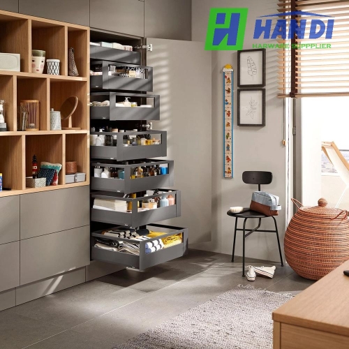 ác dòng phụ kiện tủ bếp cao cấp chính hãng Blum Hafele và HanDi