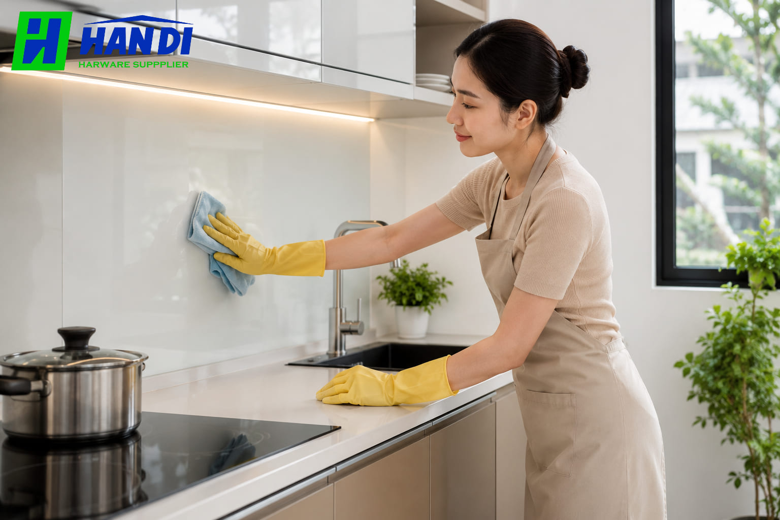 Vệ sinh và bảo quản tủ bếp nhựa đúng cách giúp tăng tuổi thọ
