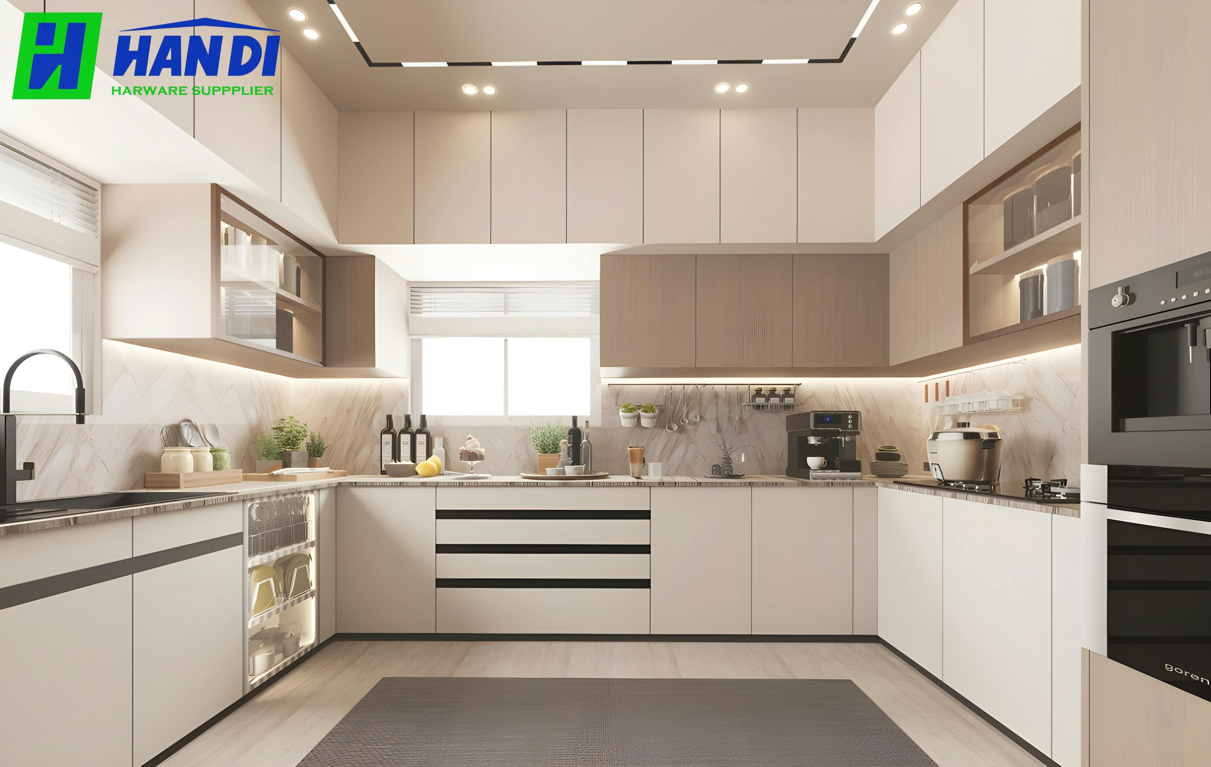 Bố trí bếp dáng chữ U - CÔNG TY TNHH CUNG ỨNG NỘI THẤT HÂN DI