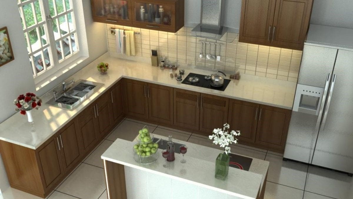 Bố trí tủ bếp nội thất hợp lý giúp tối ưu công năng sử dụng