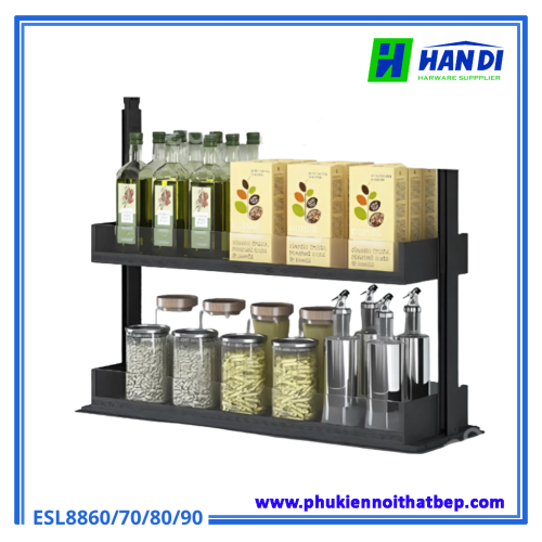 Giá gia vị điện rổ vách kính thương hiệu EUROGOLD