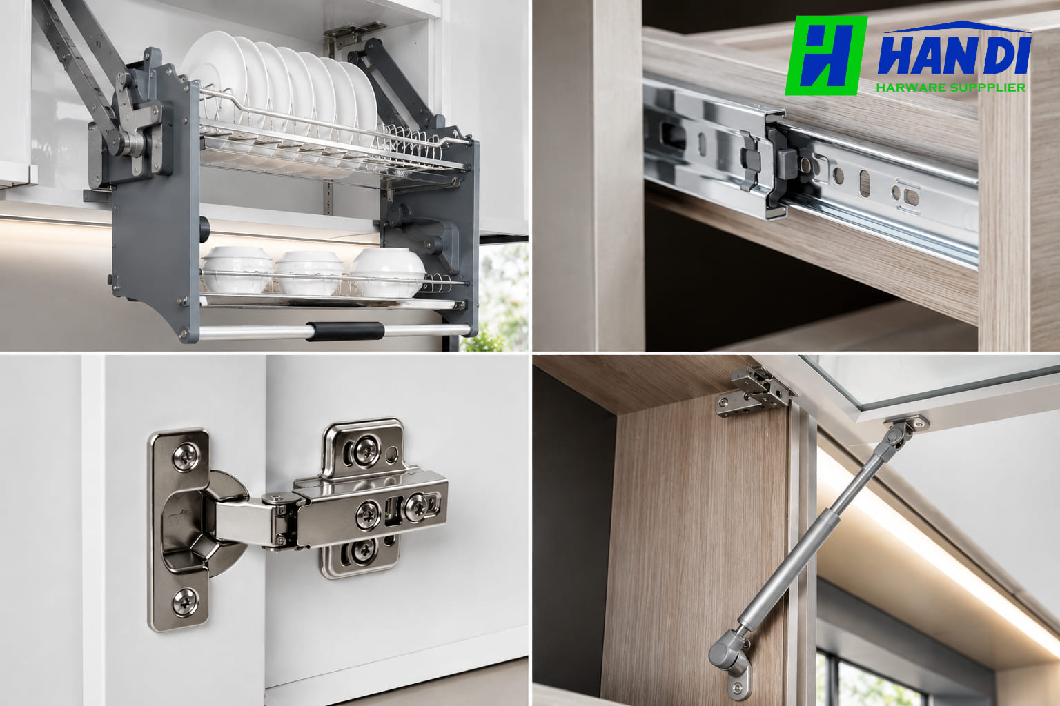 Phụ kiện chất lượng cao giúp tăng độ bền cho tủ bếp nhựa