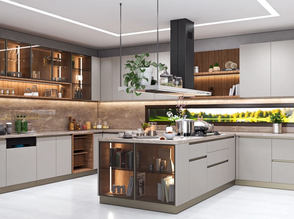 Tủ bếp phong cách hiện đại (Modern)