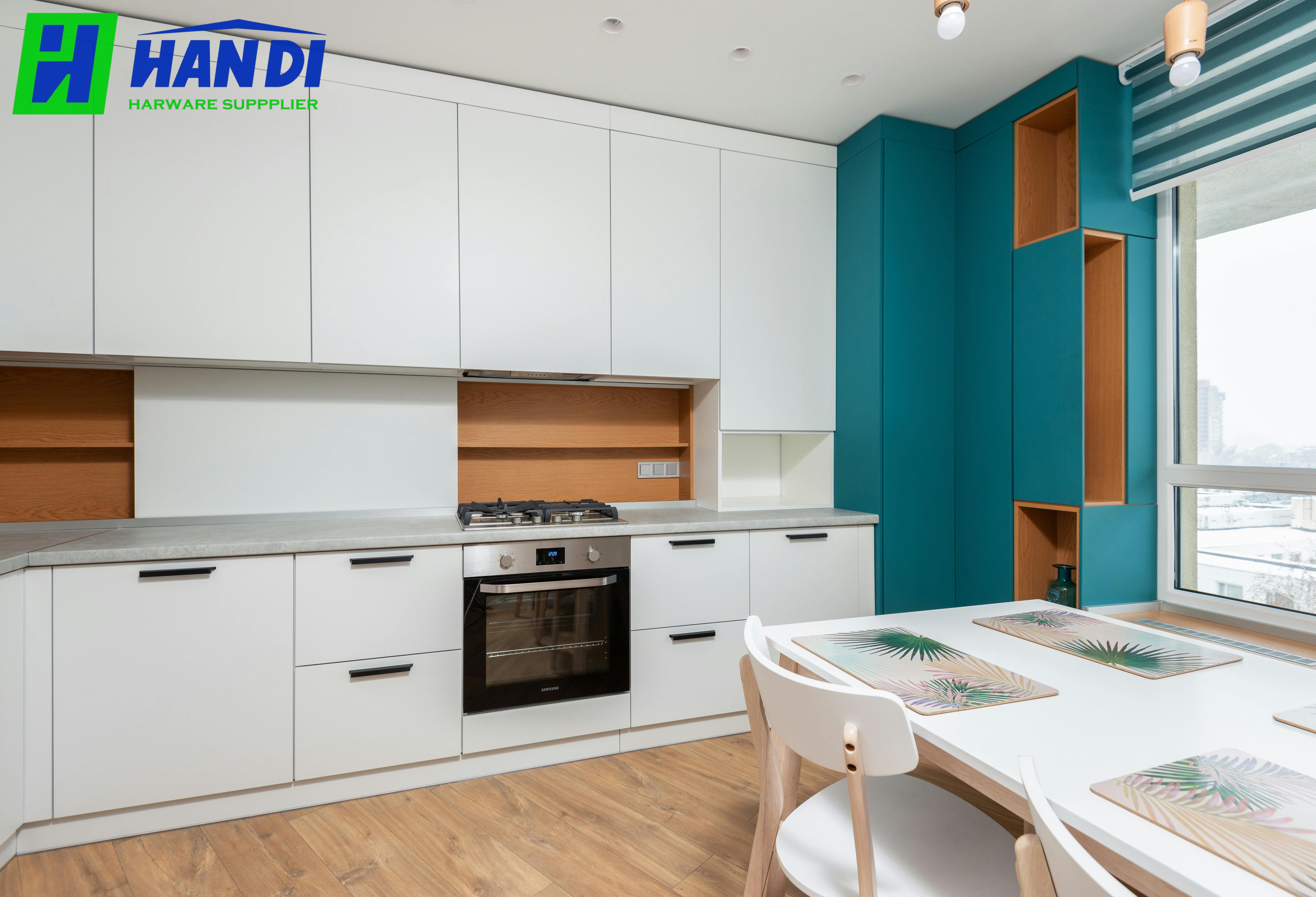 Bố trí bếp cho căn hộ nhỏ (Dáng chữ I) - CÔNG TY TNHH CUNG ỨNG NỘI THẤT HÂN DI