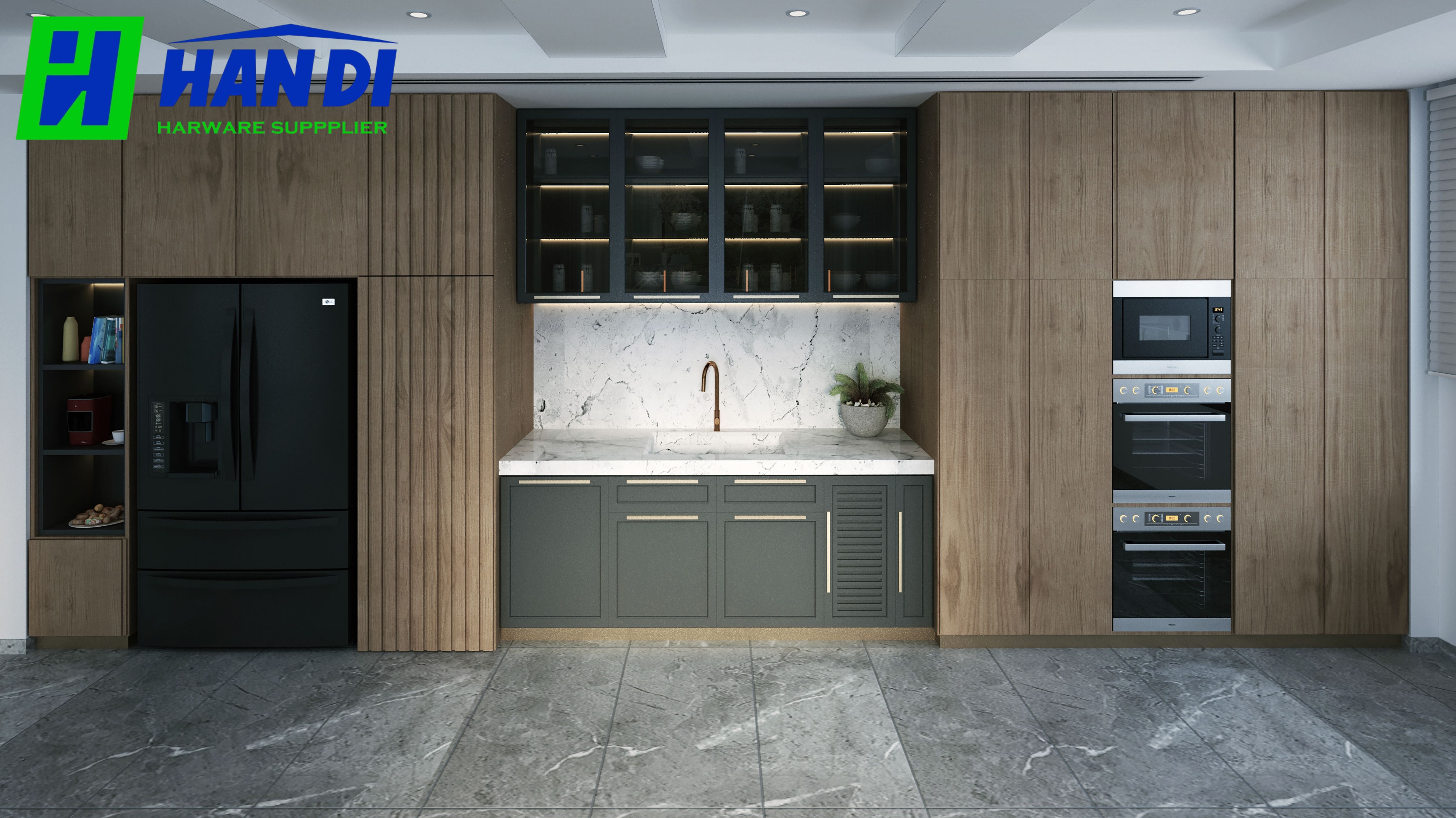 Ứng Dụng Tam Giác Bếp Công Năng Cho Tủ Bếp Chữ I