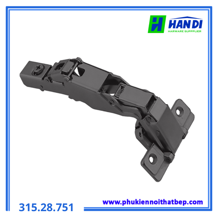 Bản lề Metalla SM 165 độ trùm nửa đen HAFELE 315.28.751