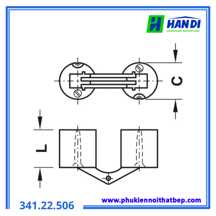 Bản lề ZYSA 10mm =KL HAFELE 341.22.506
