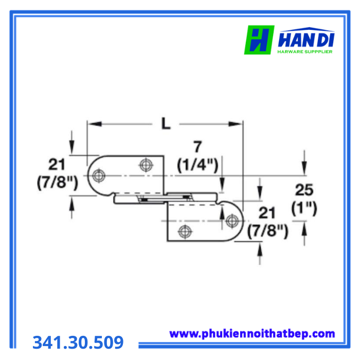Bản Lề Bàn Xếp Có Khung HAFELE 341.30.509