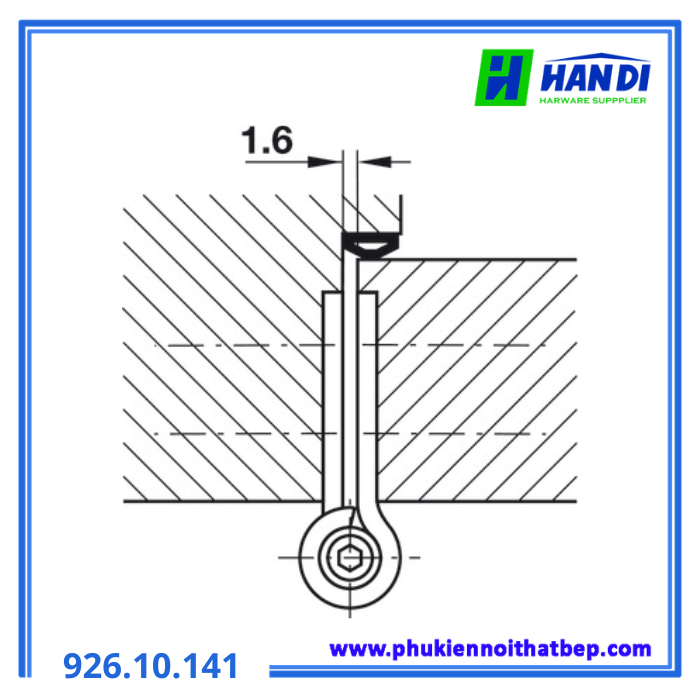 Bản lề bật Chrome Mờ 114MM HAFELE 926.10.141