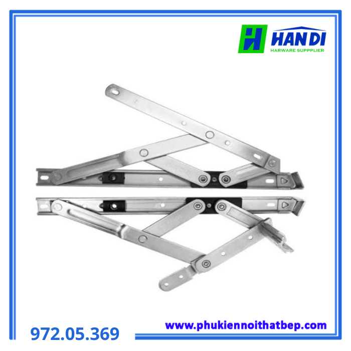 Bản lề chữ A trái 10", góc mở 45/82 độ HAFELE 972.05.369