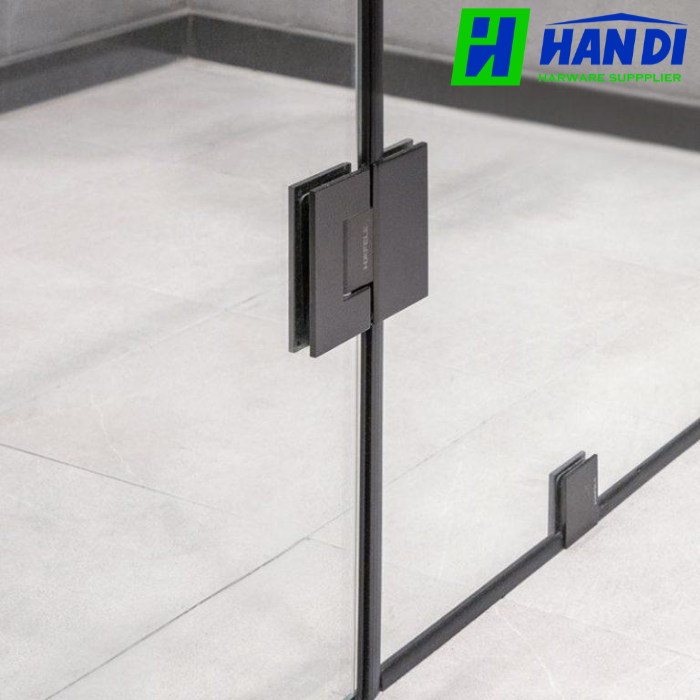 Bản lề kính kính 180 độ đen HAFELE 981.77.903