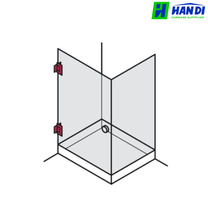 Bản lề kính - tường 90° Nickel mờ HAFELE 981.51.009