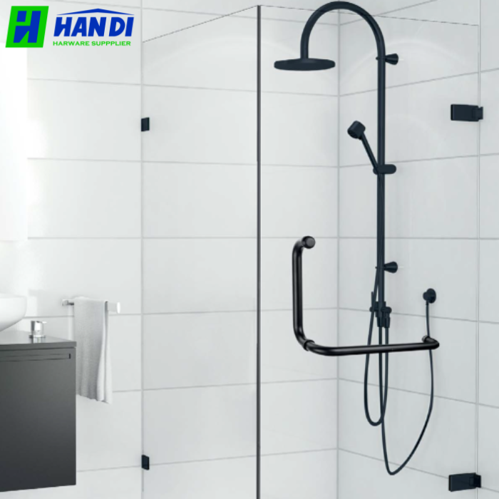 Bản lề kính tường 90 độ đen HAFELE 981.77.901