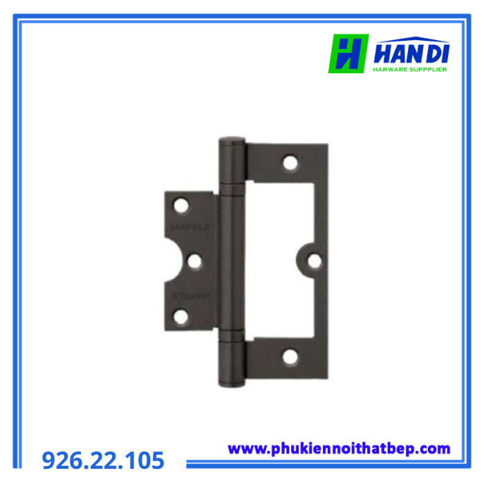 Bản lề lá màu đen mờ 102mm HAFELE 926.22.105
