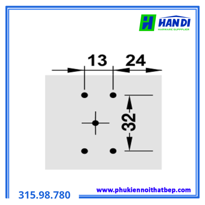 Đế bản lề 4 lỗ HAFELE 315.98.780