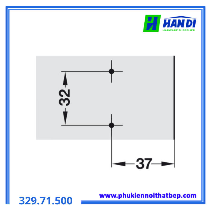 Đế bản lề chữ thập HAFELE 329.71.500