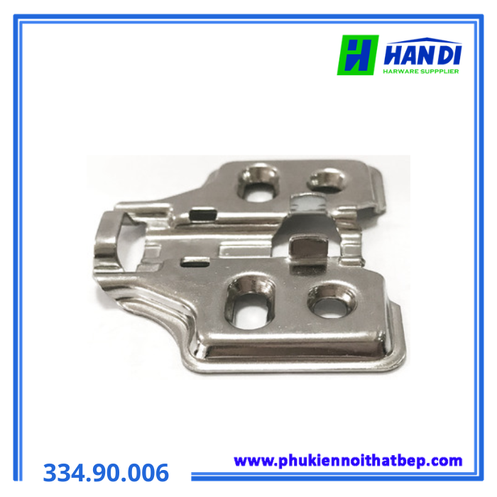 Đế bản lề inox gỗ dày 4 lỗ H2 HAFELE 334.90.006