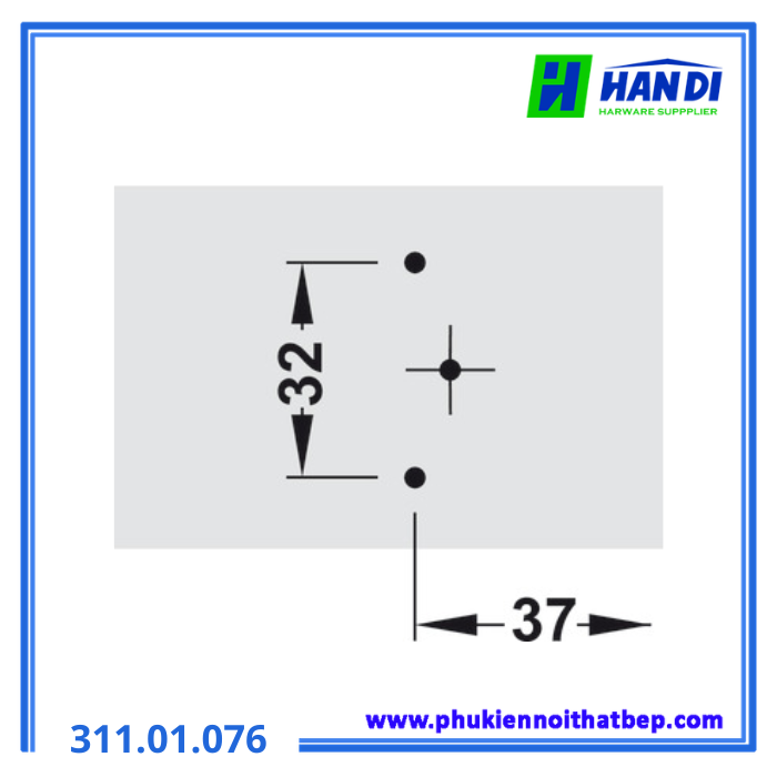 Đế bản lề kính Metalla HAFELE 311.01.076