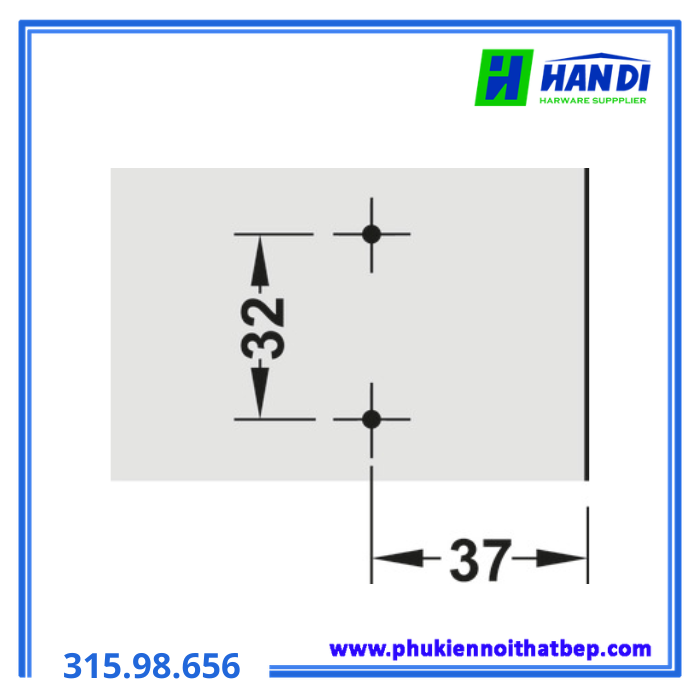 Đế cho bản lề giảm chấn màu đen=KL HAFELE 315.98.656
