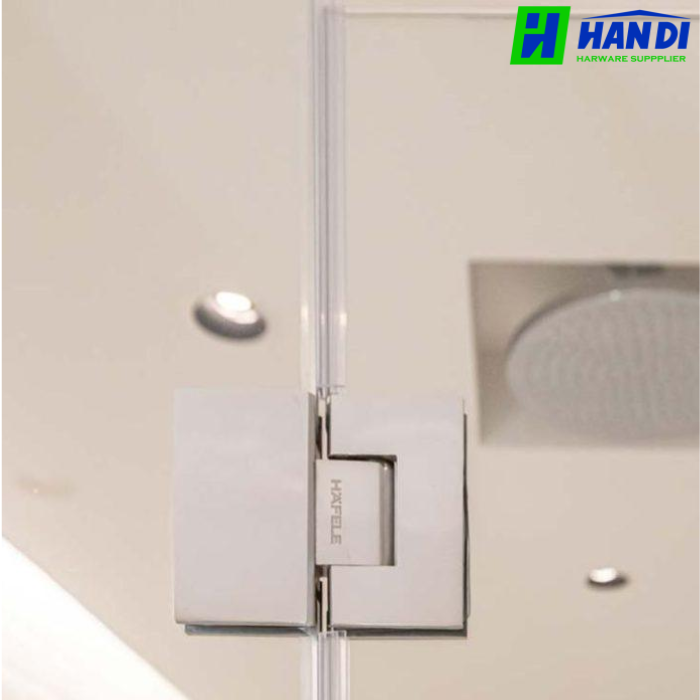Bản lề kính - kinh 180 độ đồng crom bóng HAFELE 981.77.902