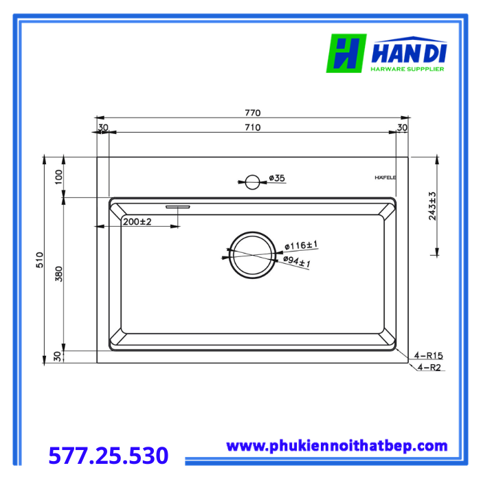 Hafele 577.25.530