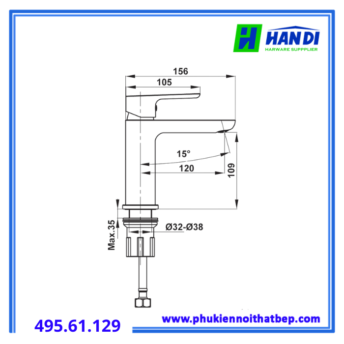 Hafele Uni 100 495.61.129