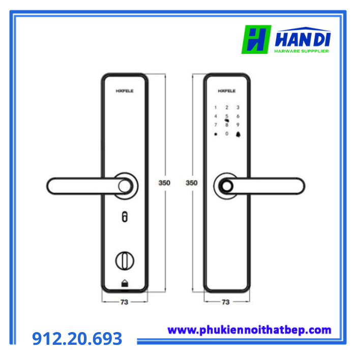 Khóa điện tử AL2401 màu đen HAFELE 912.20.693