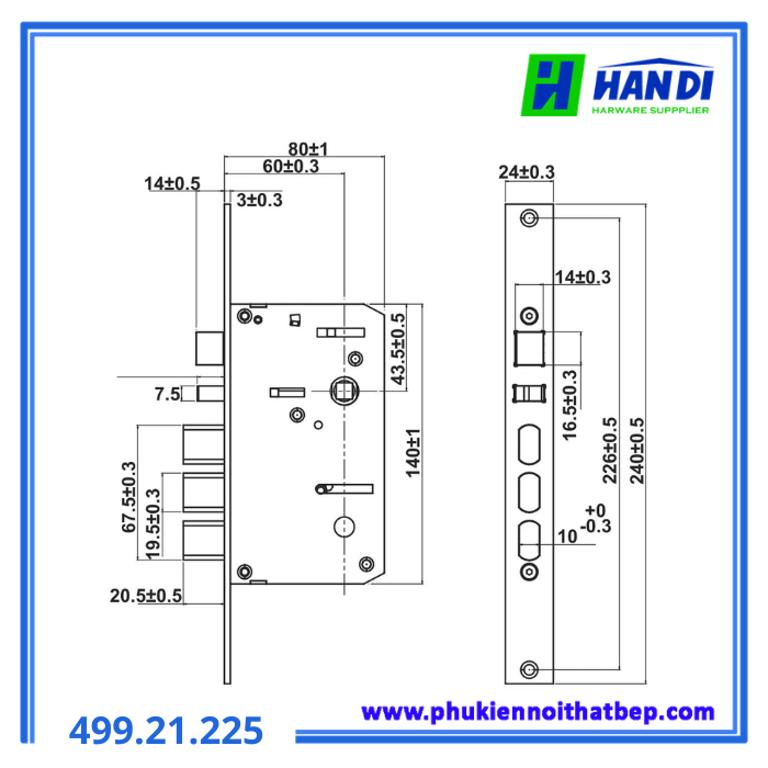 Khóa điện tử ML2501W màu đen HAFELE 499.21.225
