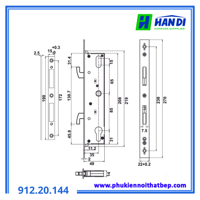 khóa điện tử cửa nhôm DL6600-SL HAFELE 912.20.144