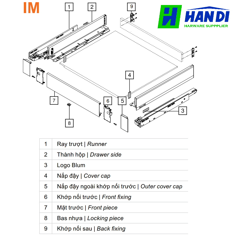 Ray BLUM LEGRABOX IM Trắng/Xám 2354413/1241681