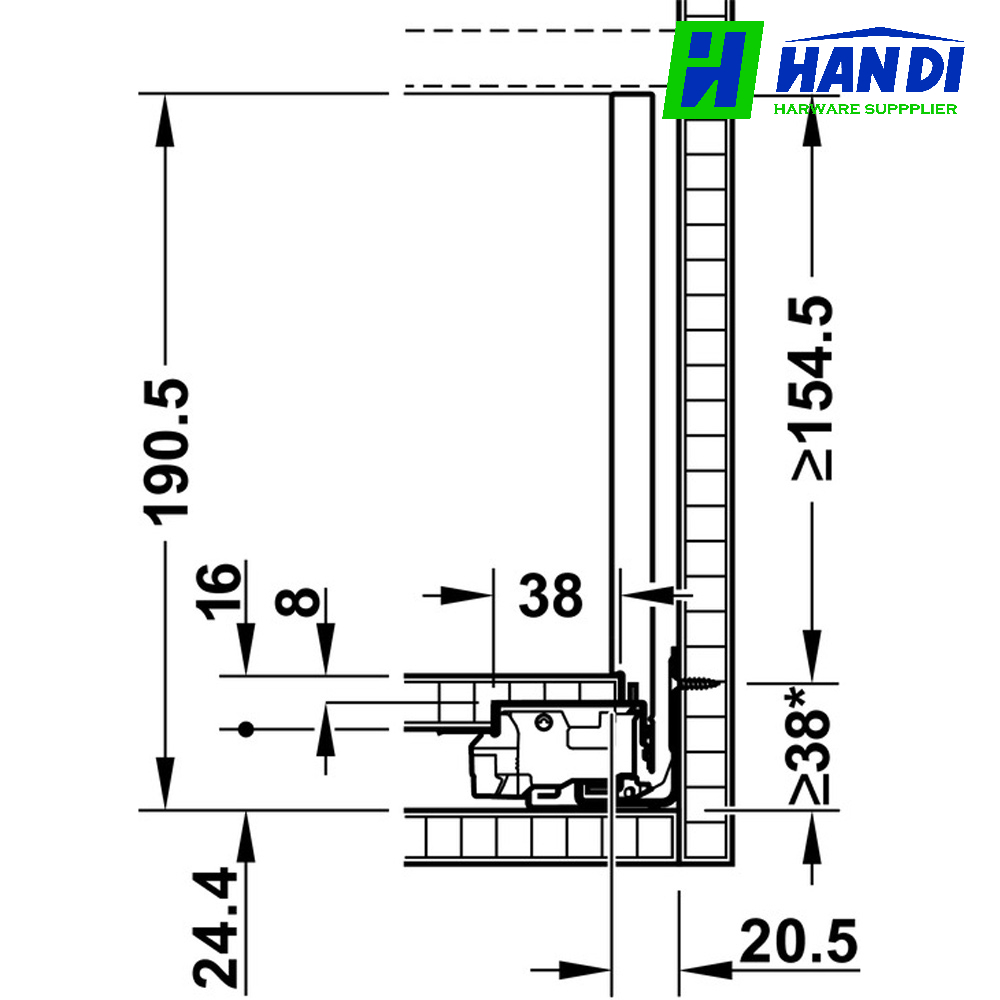 RAY HỘP BLUM LEGRABOX INOX C 6344058