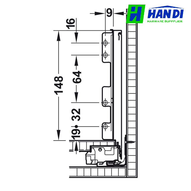 Ray Hộp BLUM LEGRABOX INOX F 9425511