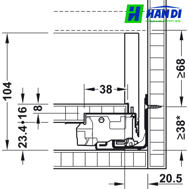 Ray Hộp Âm BLUM LEGRABOX INOX IM 9810858