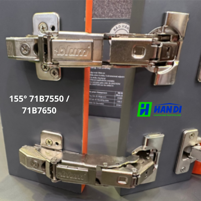 Bản lề tích hợp giảm chấn góc mở 71B7550 1181769/71B7650 1159619