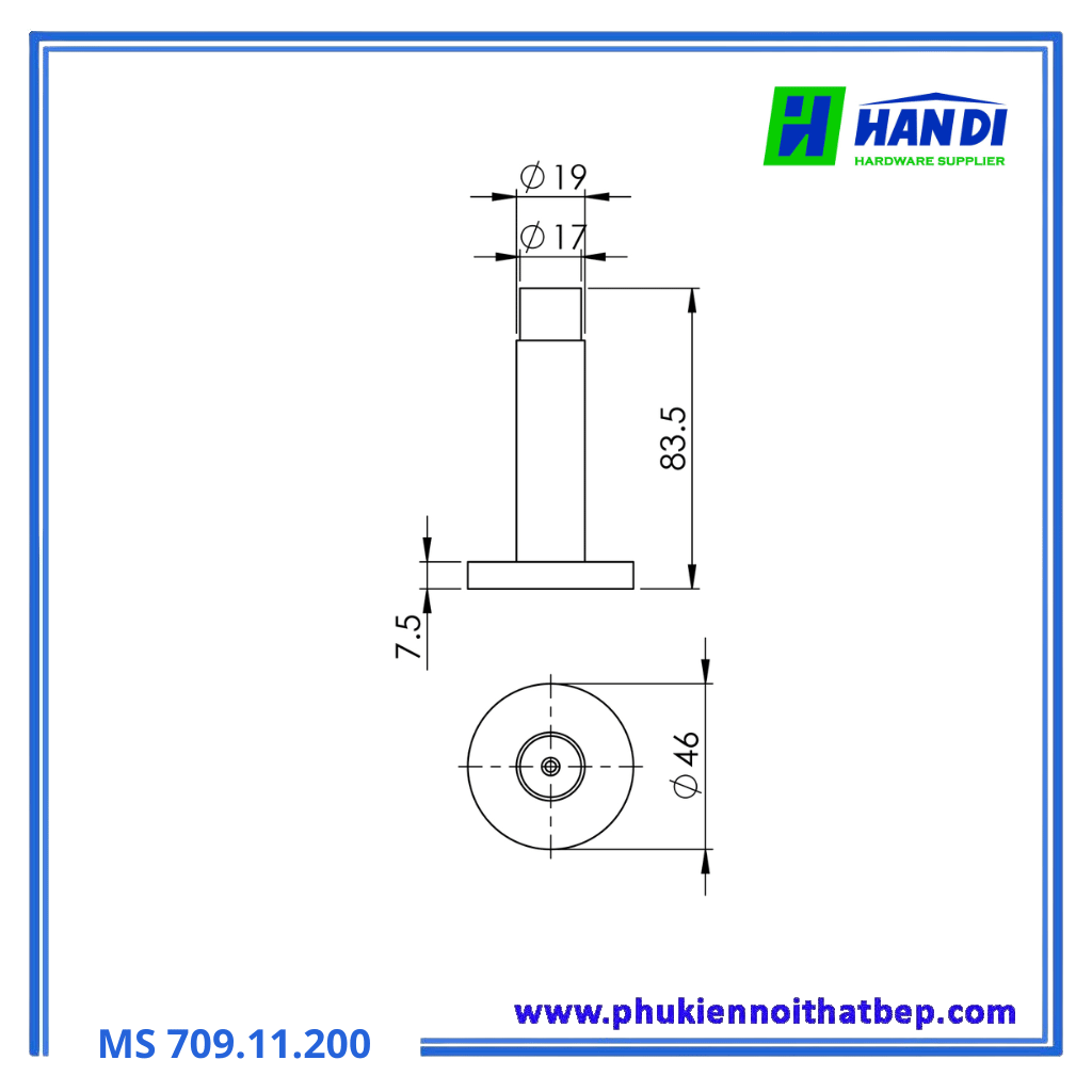 Chặn Cửa Gắn Tường Imundex 709.11.200