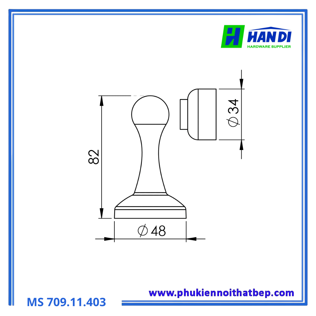 Chặn cửa nam châm IMUNDEX 709.11.403