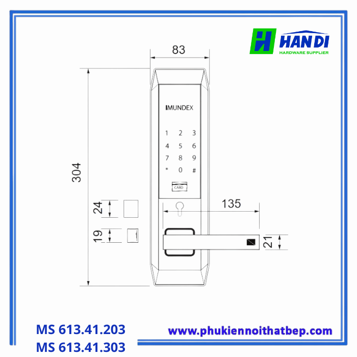 Khóa Điện Tử IMUNDEX 613.41.203