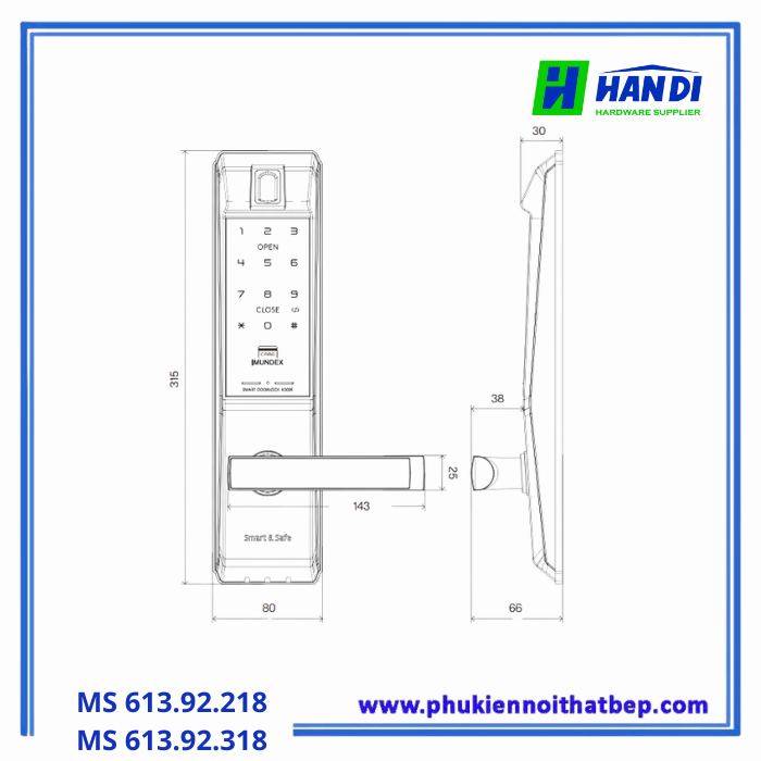 Khóa điện tử IMUNDEX 613.92.218