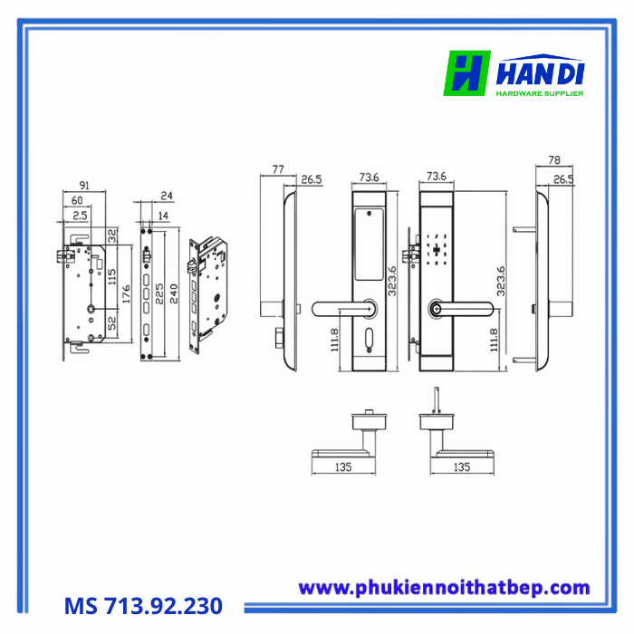 Khóa điện tử IMUNDEX - 713.99.230