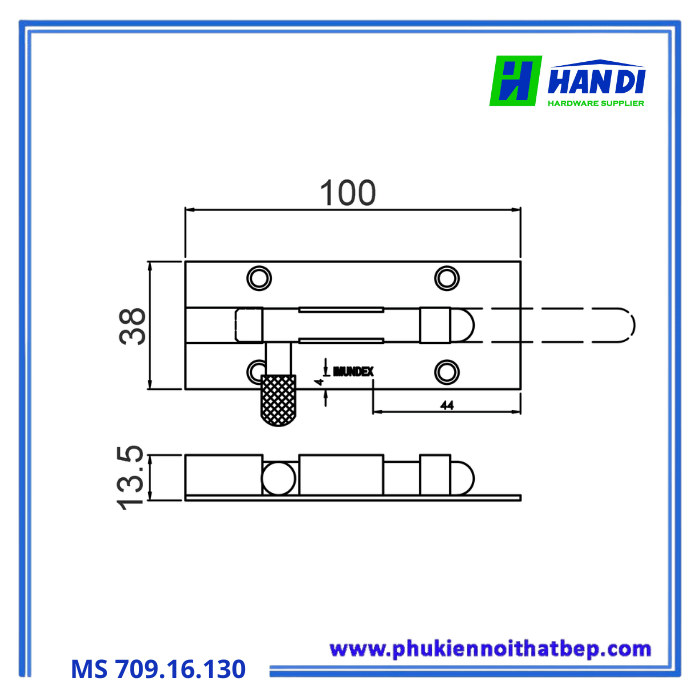 Chốt Gài Cửa IMUNDEX 709.16.130