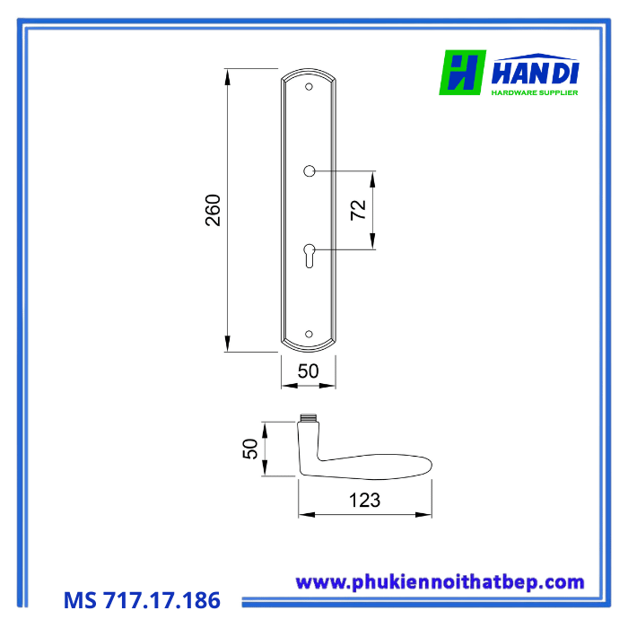 Tay nắm gạt IMUNDEX 717.17.186