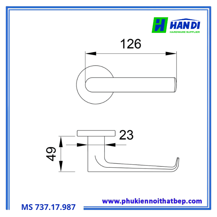 Tay nắm cửa gạt IMUNDEX-737.17.987